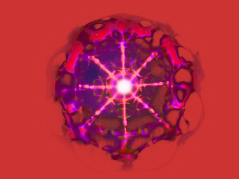 red smoky light
